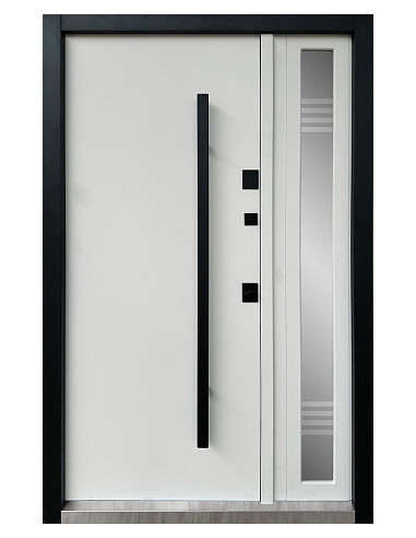 Двері Т6.23.ТЧ (офісна ручка) (9005) 1200 метал крафт золотий/метал фарбований 9005_зовн ~731.1 + ду