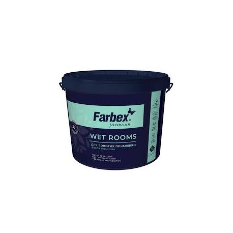 Фарба для вологих приміщень ВДА (WET ROOMS), біла матова, 7 кг