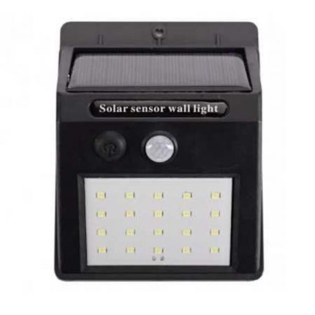 Настінний вуличний світильник з датчиком руху PIR та датчиком світла CD5 + сонячна батарея