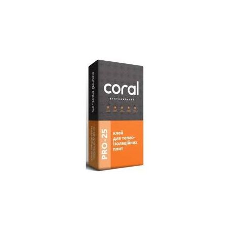 Coral PRO-25 Клей для теплоізоляційних плит, 25 кг