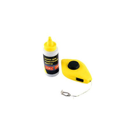 Шнур малярний (резиновий корпус) 30м + фарба Сталь