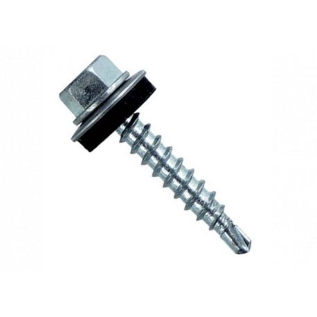 Саморіз покрівельний по дереву з шайбою  4,8х35 Цинк