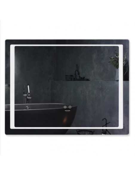 Дзеркало Kroner KRP Spiegel HR2 - 9070 з LED-підсвічуванням та антизапотіванням