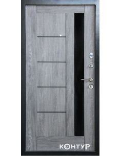 157/605 BLK [N] 2050*950 Ліве Дуб шато, Тип 2.3, KALE 252/257, мдф16/10 (сіра рама)+ нержавіючий пор 2