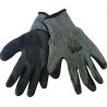 Рукавички трикотажні сірі з латексним покриттям (чорний) р
