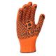 Рукавиці трикотажні помаранчеві ПВХ PROFI 10клас