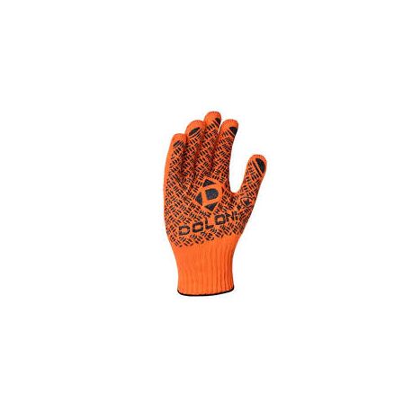 Рукавиці трикотажні помаранчеві ПВХ PROFI 10клас