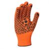 Рукавиці трикотажні помаранчеві ПВХ PROFI 10клас