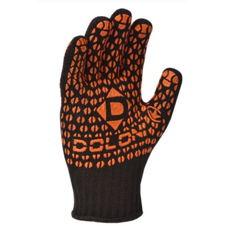 Рукавиці трикотажні чорні з ПВХ