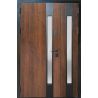 Двері Т16.ПЧ (9005) 1200 метал дуб бронзовий_зовн ~719.1 + емаль біла_вн ~148 + скло №0/00 л