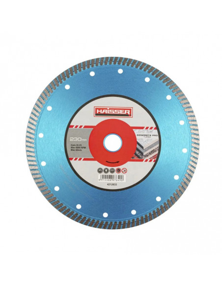 Диск алмазний "HAISSER" Turbo CONCRETE PRO 230x3.0x10x22.23