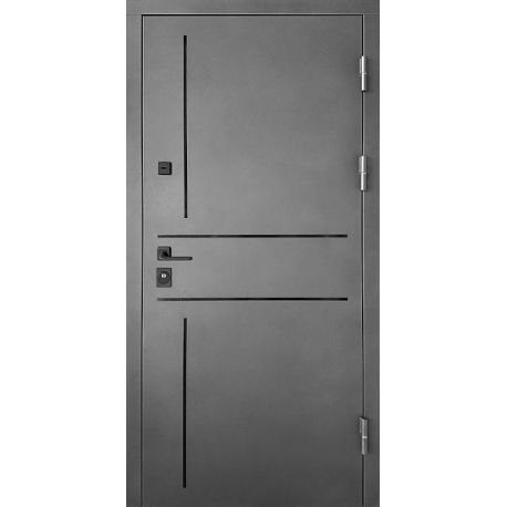 Двері металеві М/МДФ ТИП4 2050*860 ліві (-/дуб портовий)  СТ-104