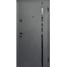 ЕКО-16/17: Двері металеві МДФ/МДФ ТИП1 2050*860 ліві (антрацит/біла шагрень)