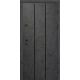 КС-11: Двері металеві МДФ/МДФ ТИП14 2050*860 ліві (бетон антрацит/оксид білий)