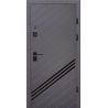 КС-25/дзеркало: Двері металеві МДФ/МДФ ТИП12 2050*860 ліві (антрацит/бiла шагрень)