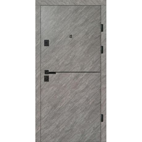 Двері Т3.23.Д.ПЧ (9005/9003) 860 зріз каменю 2383_зовн ~514.1 + емаль біла_вн ~639.1 л