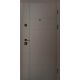 ПЛ-19: Двері металеві МДФ/МДФ ТИП13 2050*860 ліві (темний хакi софттач/бiлий матовий гладкий)