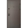 ПЛ-19: Двері металеві МДФ/МДФ ТИП13 2050*860 ліві (темний хакi софттач/бiлий матовий гладкий)