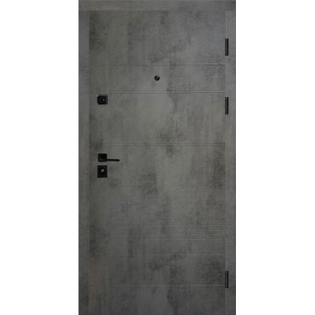 ПЛ-20: Двері металеві МДФ/МДФ ТИП13 2050*860 ліві (оксид темний/оксид свiтлий)