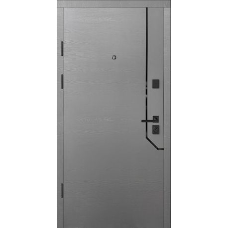 Двері Т13.0.ПЧ Mottura (9005) 860 титан горизонт/софт елегантно сірий_зовн ~641.1 + олово супермат/т