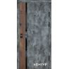 Двері Т3.23.ПЧ (9005) 860 сланець темний/спил дерева коньячний_зовн ~632.1 + емаль біла_вн ~605.1 л