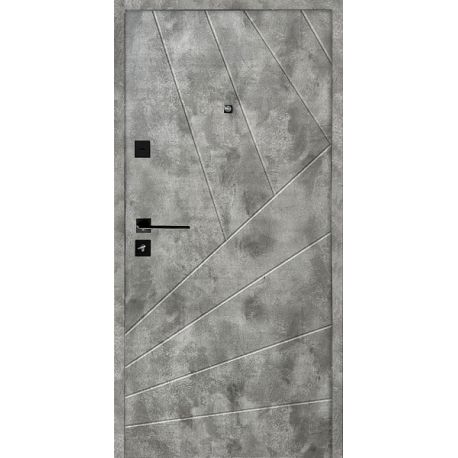 145 [N] 2050*950 Ліве Сланець темний/Бетон сніжний, Тип 12.2, 252R/500SR, мдф10/10 (чорна рама, ф-ра