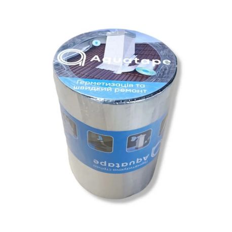 Покрівельно-герметизуюча стрічка Aquatape 100*3м Alu