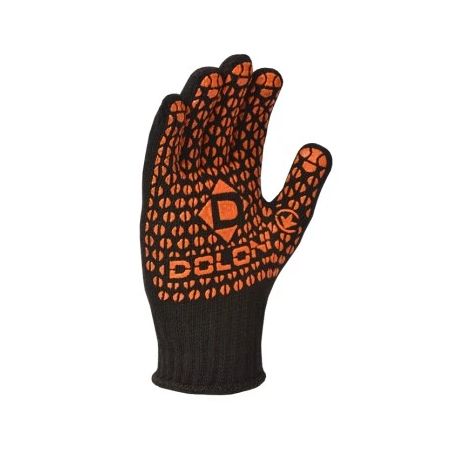 Рукавички чорні з 2-х сторін, точкою ПВХ , 7 клас