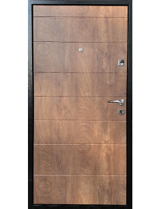 ЕКО-1: Двері металеві МДФ/МДФ ТИП1 2050*860 ліві (спил дерева коньячний/спил дерева коньячний) 2