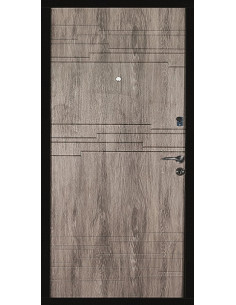 ЕКО-6: Двері металеві МДФ/МДФ ТИП1 2050*860 ліві (дуб шато/дуб шато) 2