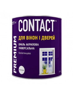 Емаль "Contakt" біла акрилова для вікон і дверей  0,75 л