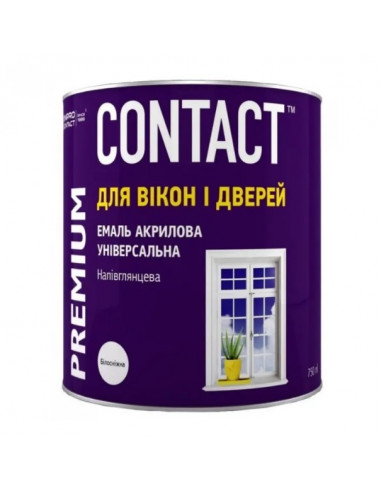 Емаль "Contakt" біла акрилова для вікон і дверей  0,75 л