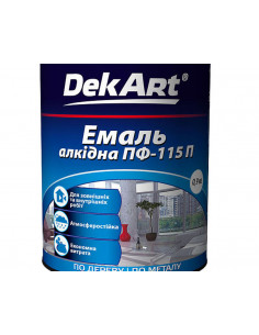 Емаль алкідна ПФ-115 темно-зелена ТМ "DekArt" - 0,9 кг