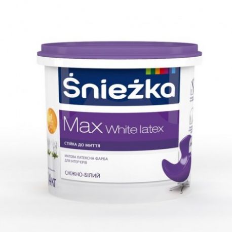 Краска в/э MAX White LATEX 1л, 1,4кг