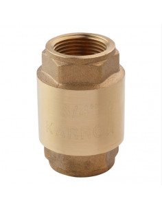 Зворотній клапан Karro 3/4" ВВ з латунним штоком KR-6120