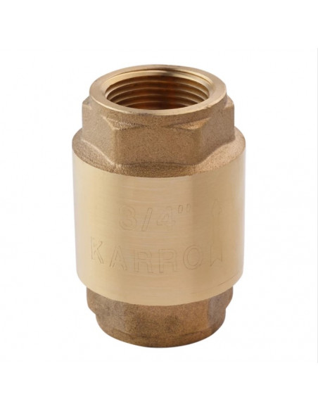 Зворотній клапан Karro 3/4" ВВ з латунним штоком KR-6120