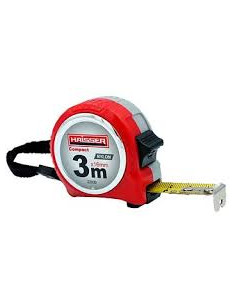 3мх16мм рулетка, нейлон, пластиковий корпус 2 стопа, HAISSER Compact