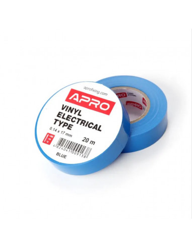 Изолента ПВХ синя 17 мм х 20 м APRO