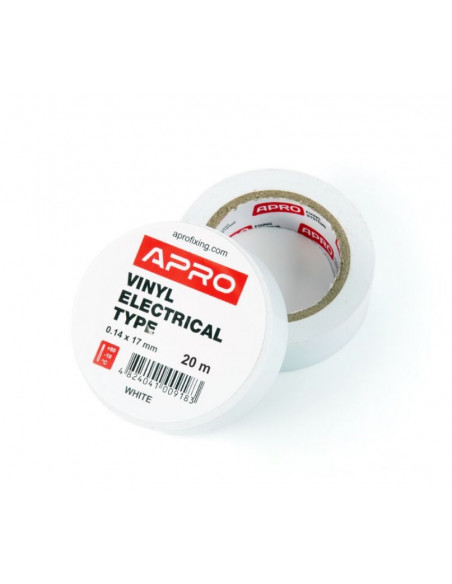 Ізострічка  ПВХ біла 17мм х 20м APRO