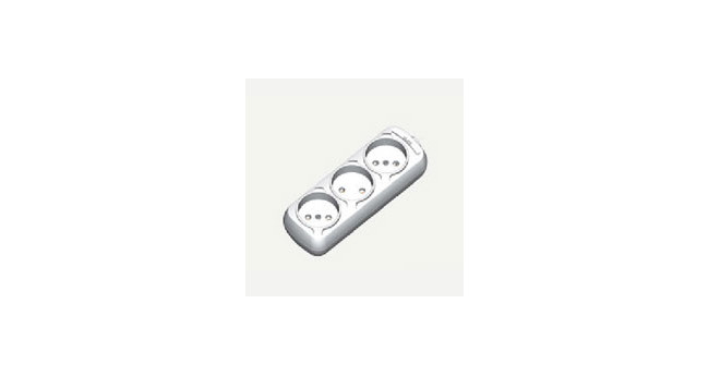 Касета Viko Leylak 3 гнізда без заземлення