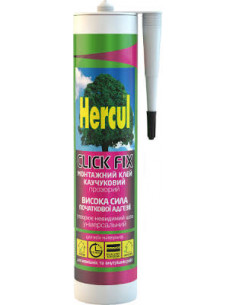 Каучуковий монтажний клей Hercul CLICK FIX прозорий 280мл