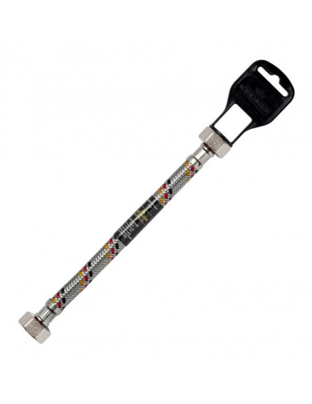 50см ВВГнучке підведення  для води Kroner KRP  1/2"  в обплетенні з нержавіючої сталі