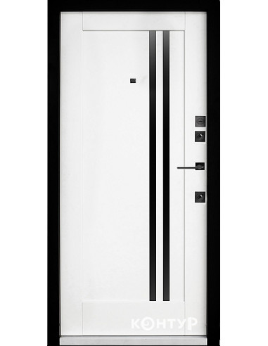 513/631 [N] скло BLK 2050*950 Праве Софттач мусонне дерево/Білий супермат Тип 3.2, SECUREMME 2019/20