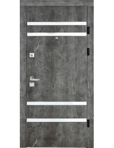 515/608 [N] скло BLK 2050*850 Праве Юпітер/Білий супермат Тип 3.2, SECUREMME 2019/2061, мдф16/16 