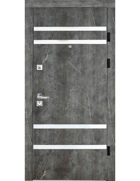 515/608 [N] скло BLK 2050*850 Праве Юпітер/Білий супермат Тип 3.2, SECUREMME 2019/2061, мдф16/16 