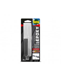 Клей Епоксидний водостійкий  HERCUL STEEL EPOXY 25ml шприц