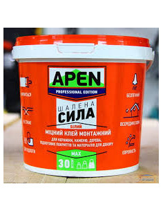 Клей монтажний  APEN "Шалена сила" акриловий білий 3 кг