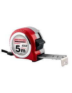 5мх25мм рулетка, нейлон, пластиковий корпус 2 стопа, HAISSER Compact
