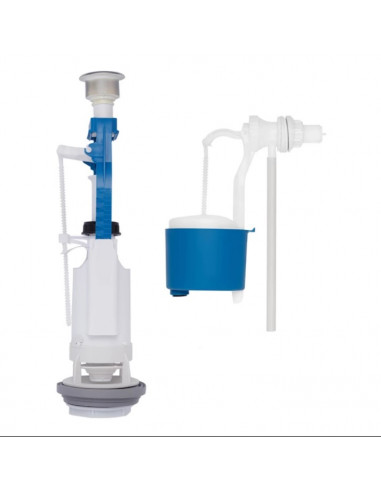 Комплект для бачка унітаза Kroner KRP - KIT6854 з одинарною кнопкою, бокове підведення 1/2"