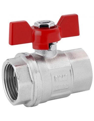 Кран кульовий +STANDART+ KARRO (1/2" ВВ) PN40 червон.